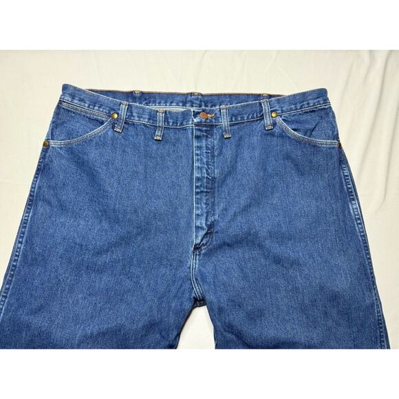Wrangler 13MWZGK Men's Regular Fit Straight Leg Blue Jeans - Size 43x32 - Picture 5 of 6